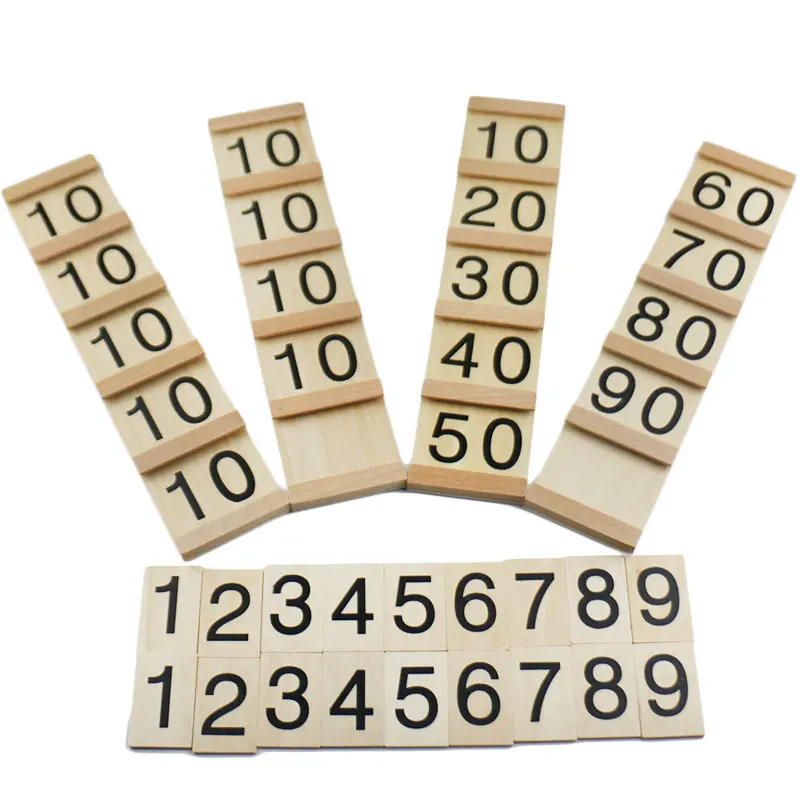 

Wooden early educational montessori math toy Teens and Tens Boards montessori math materials learning toys for children B1266T