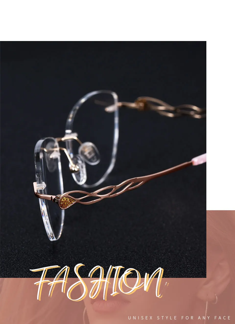 Titanium Glasses Frame Women Ultra Light Eyeglasses Classic Luxury Design MyopiaGlasses Prescription Eyewear New (2)