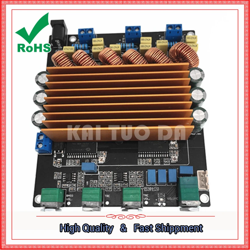 

STA508 2.1 Digital Amplifier Board (160W + 80W + 80W) Beyond TPA3116 Amplifiers module