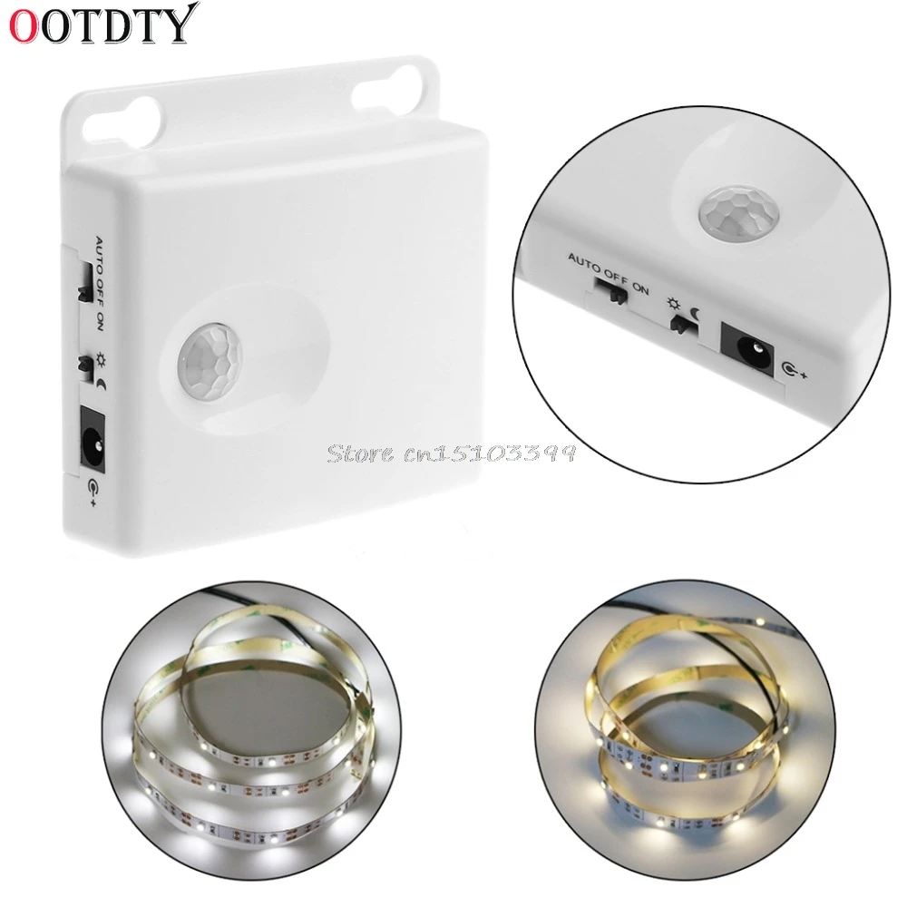 

OOTDTY Sensory Switch 3*AA Battery Power Supply Body Infrared PIR Motion Sensor Switch & 5V LED Strip Light Drop Ship