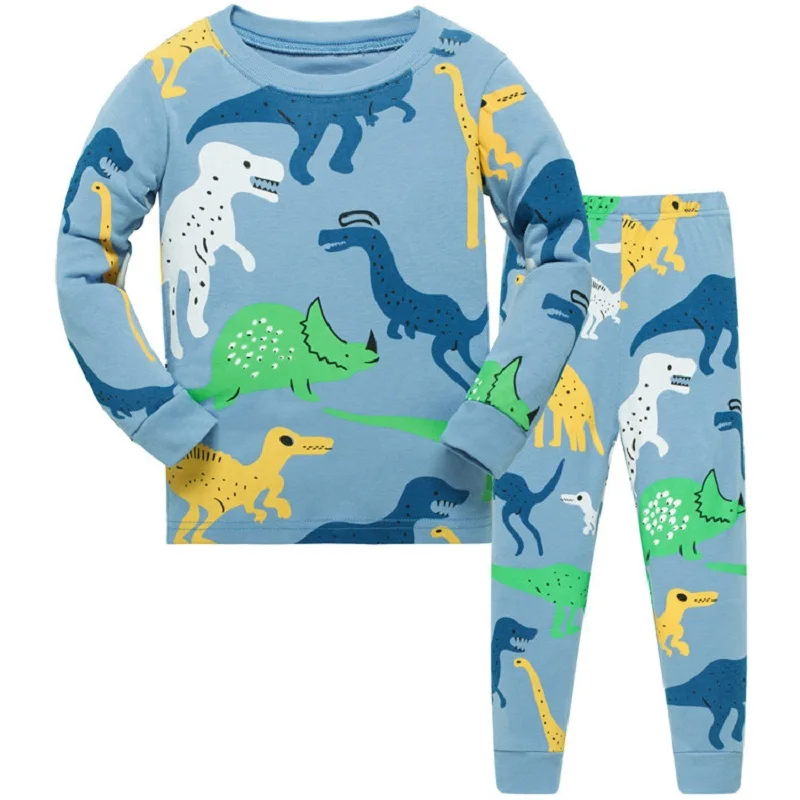 Sleepwear & Robes	 DISCOUNTS New 2021 Brand Cartoon Kid Pyjamas Autumn& Winter Boys Dinosaur Pajamas Set Children Pyjamas Christmas Kids Cloth Set night gowns cheap