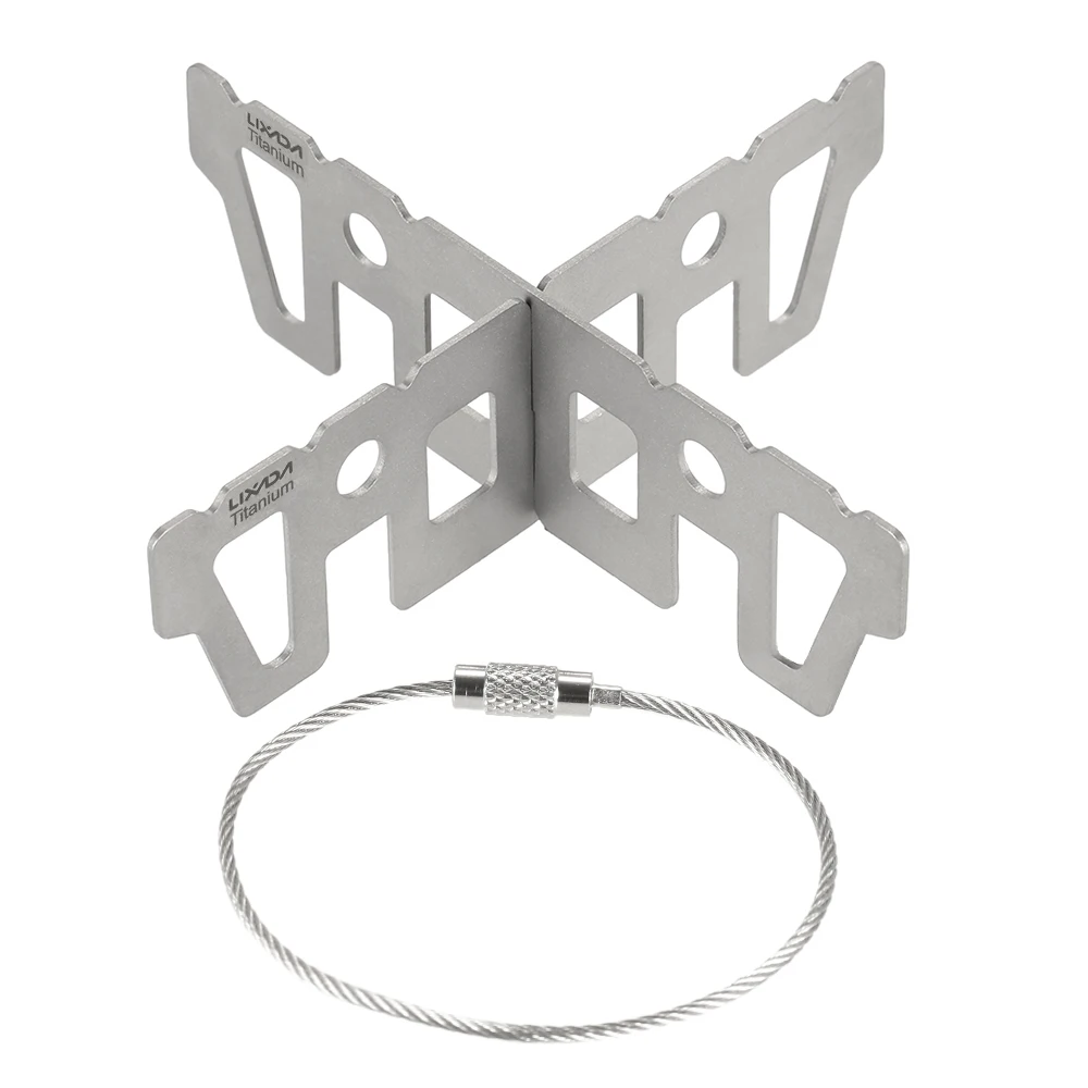 

Lixada Outdoor Camping Titanium Alcohol Stove Rack Outdoor Stand Support Rack Stove Rack Cross Stand Support