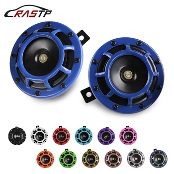 

RASTP-High Quailty 12V Car Siren Dual Tone Electric Pump Loud Air Horn Super Loud Compact Electric Blast Tone RS-BOV014