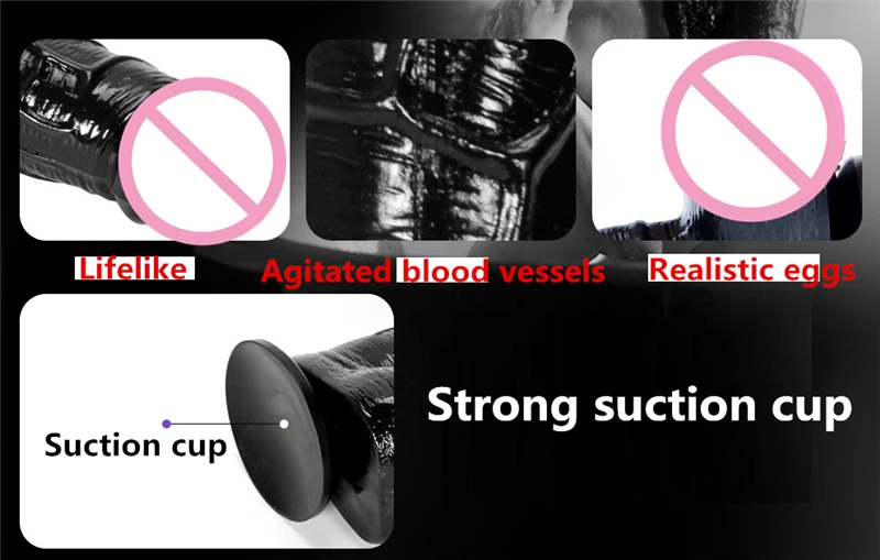 Realistic Dildo black Stimulate big cock masturbation g point stimulate dildos plug fake pennis cheap dildo for anal sex dick 12