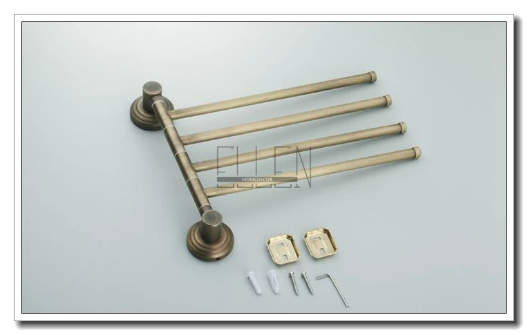 Online Bad Zubehör Handtuch Halter Antike Bronze Bewegliche Bath Handtuch Rack Bad Hardware 8024DH 4