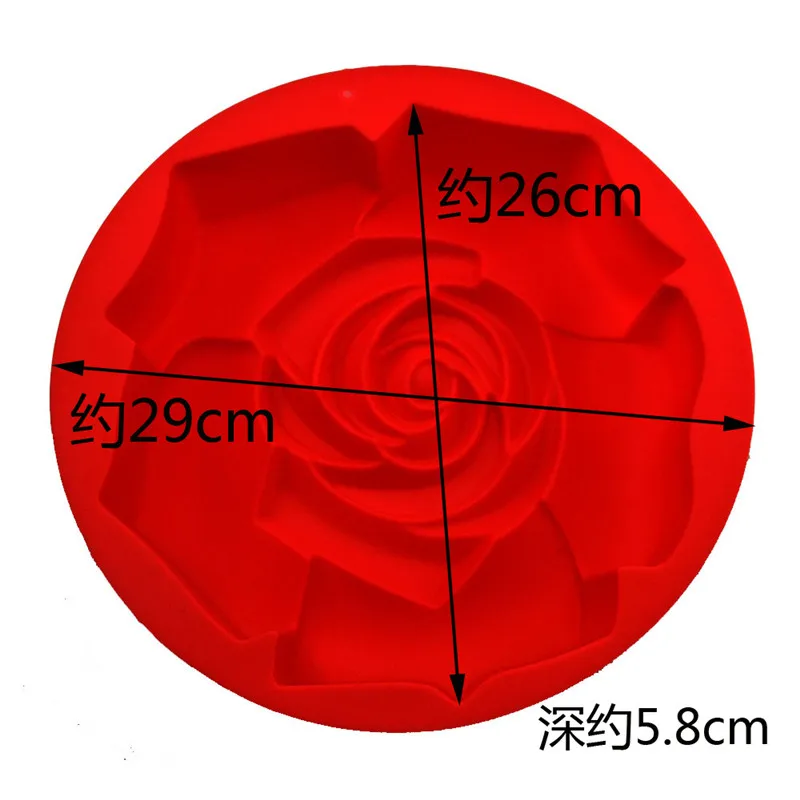 Большая форма цветка розы, силиконовая форма для торта, форма для кекса, форма для кексов, желе, пудинга, форма для выпечки, инструменты для выпечки тортов