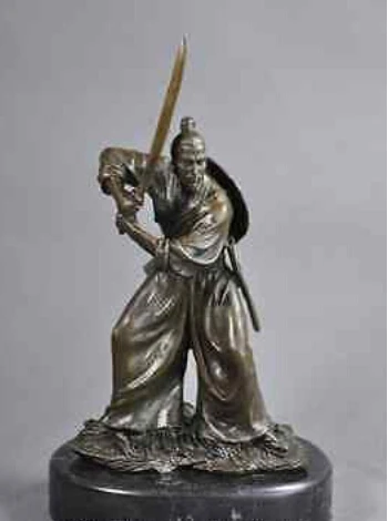 

Art Deco Sculpture Japanese Samurai Bronze Statue decoration bronze factory outlets