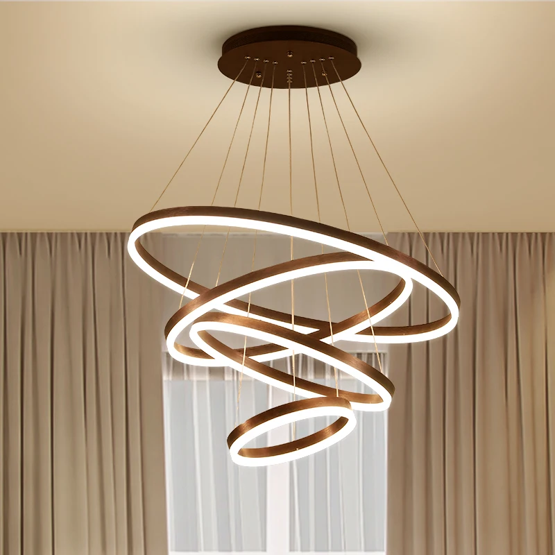 High quality rings Modern Led Chandelier For Living Diningroom Kitchen