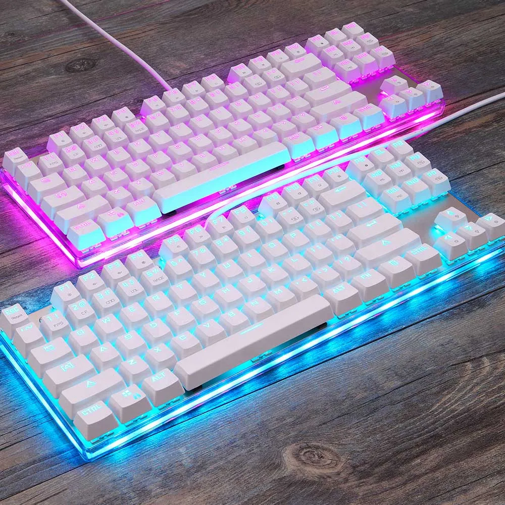 Игровая клавиатура MotoSpeed K87S Проводная Механическая с голубой RGB подсветкой