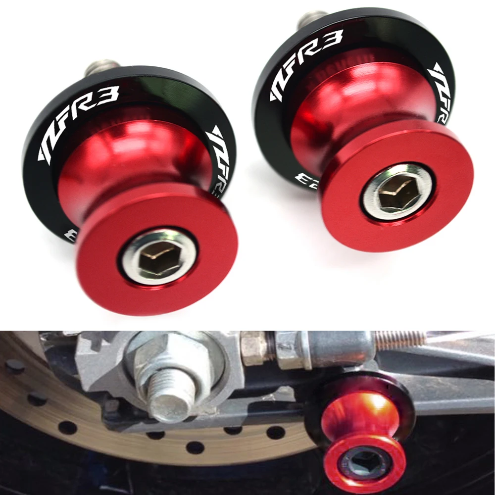 

For YAMAHA YZFR3 YZF-R3 YZF R3 2015-2017 2016 Motorcycle Accessories Swingarm Spools Slider Stand Screws YZF R3 logo