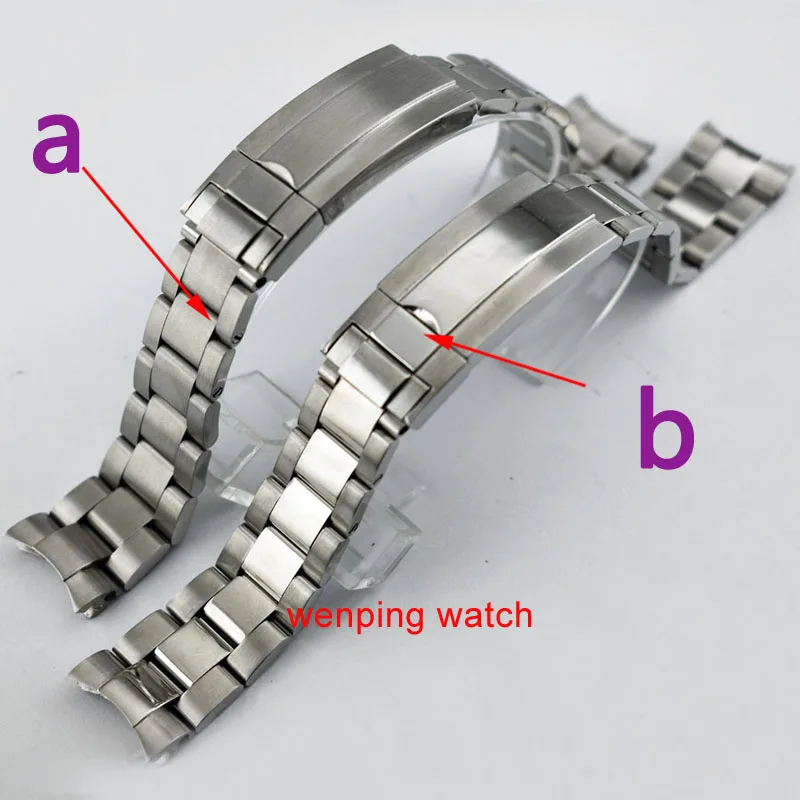 20 мм 1 шт. ремень 316L однотонные Нержавеющая сталь матовая и польская часы браслет P712