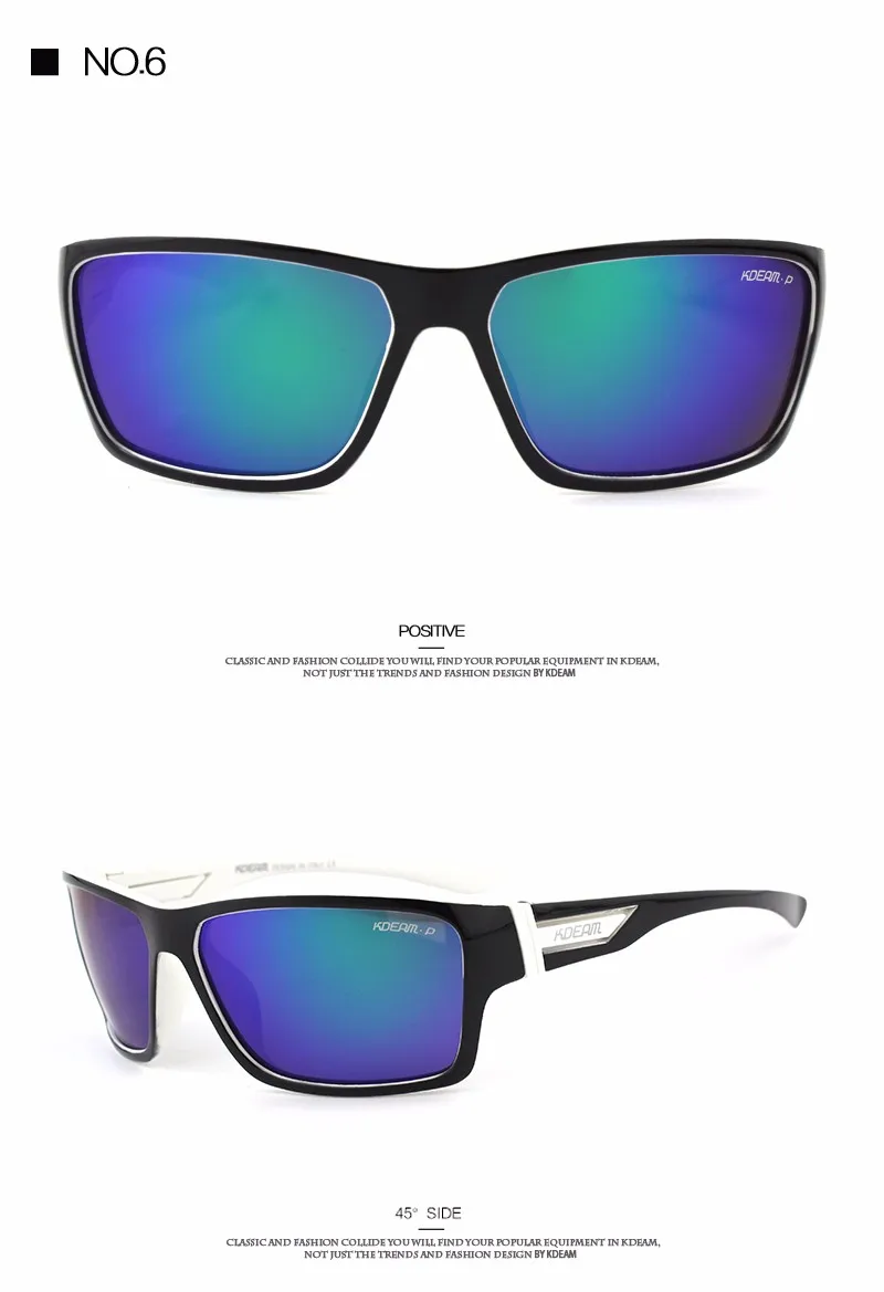 KDEAM, летние поляризационные солнцезащитные очки, мужские HD полароидные линзы, спортивные солнцезащитные очки, очки с фирменной жесткой коробкой, lentes de sol KD510