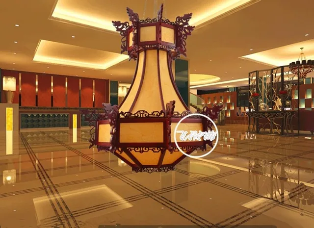 chinese lantern chandelier chinese antique wooden art works in the lobby works