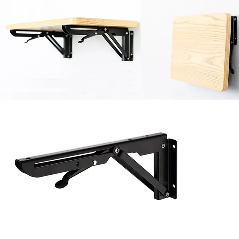 

1Pair(2 PCS)/Lot Folding Shelf Bracket Brackets White Paint RV Shelf Support With Screws K Type
