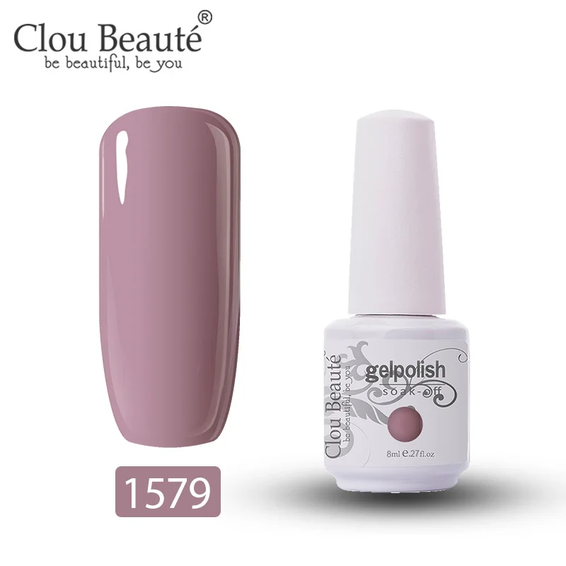 Clou Beaute Гель-лак Soak Off Hybrid UV Полупостоянный Гель-лак Esmalte Гель-лак 8 мл Подарочный набор Гель-лак для нейл-арта праймер - Цвет: 1579