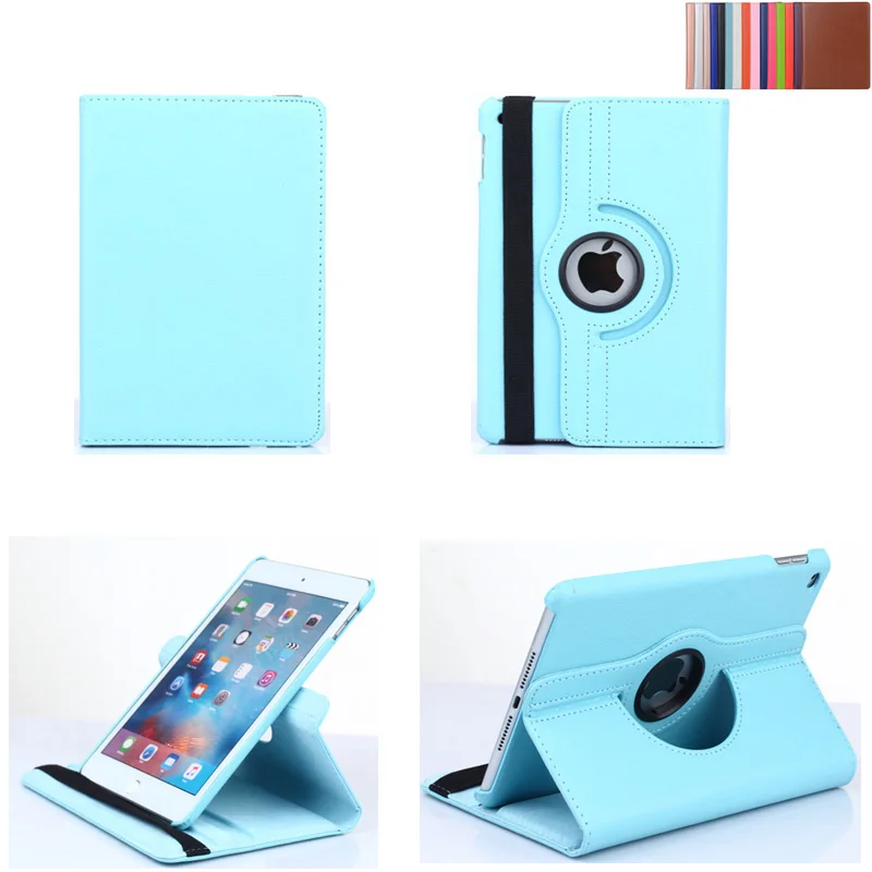 

2017 Cover Case For Apple iPad mini,360 Rotation Flip PU Leather Case Stand Case for iPad mini 1 2 3 Funda Case for iPad mini 2