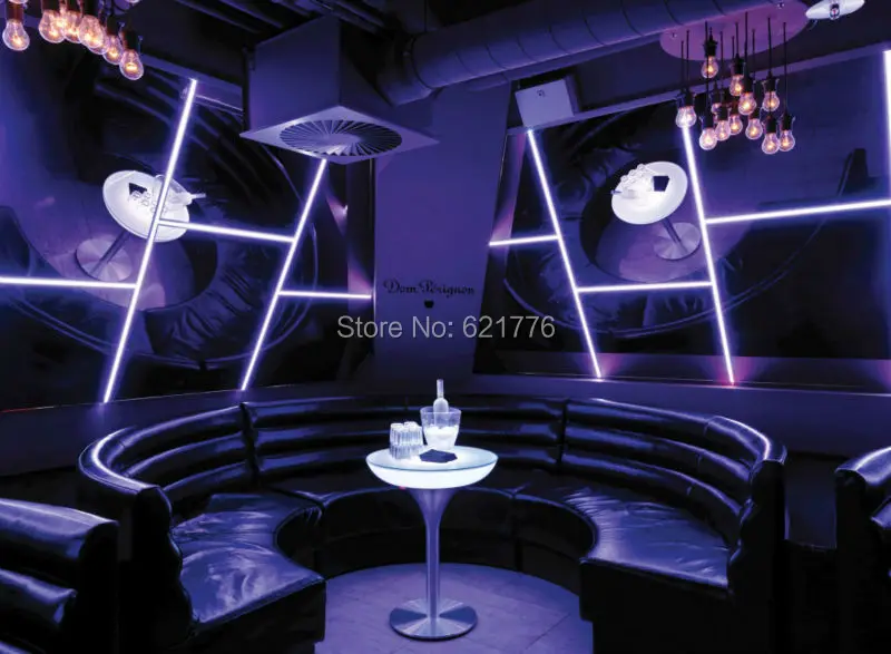 D60 H110 тонкий светодиодный Кофе стол, Lounge светодиодный, уникальный дизайн Таблица светодиодный подсветкой мебель аккумуляторная для бар/Рождество