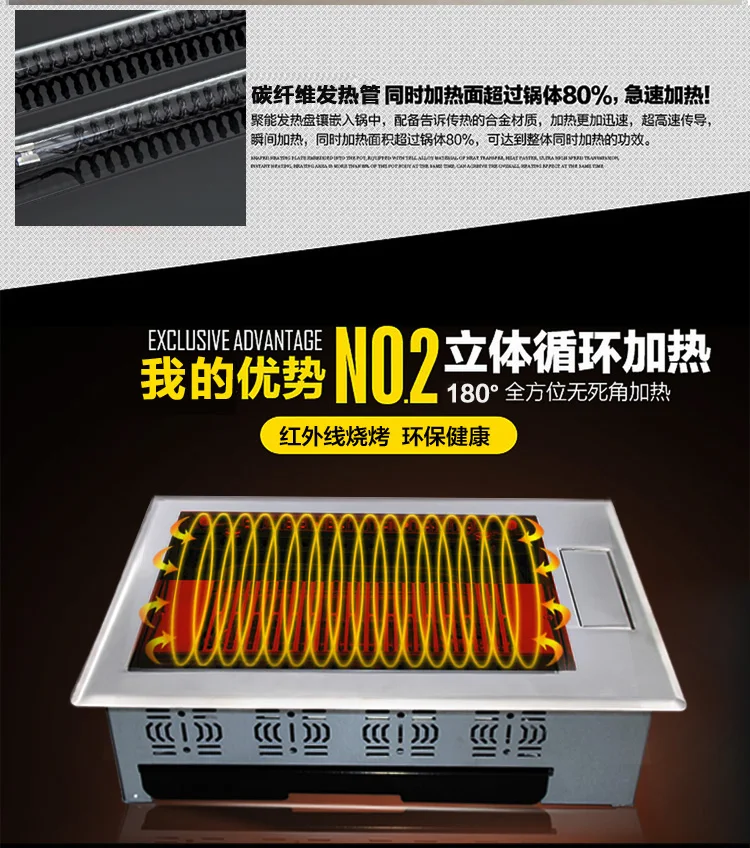 Han корейский гриль для барбекю коммерческий инфракрасный гриль не прилипает к дыму на барбекю b