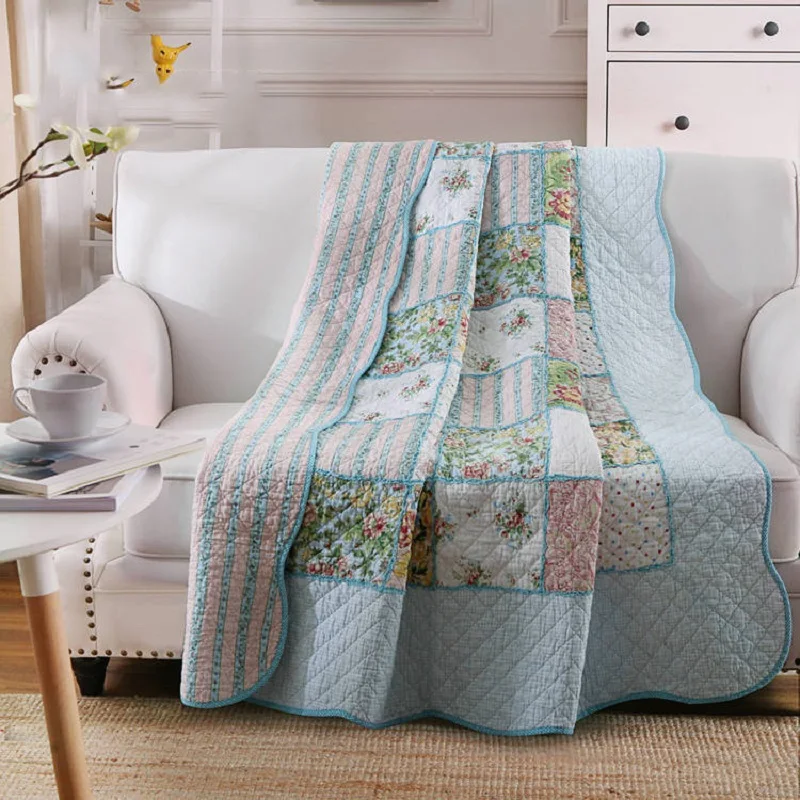 CHAUSUB Summer Coverlets 100 Cotton Patchwork Quilt 1pc Twin Size Student Quilts Sofa Blanket Bed Cover