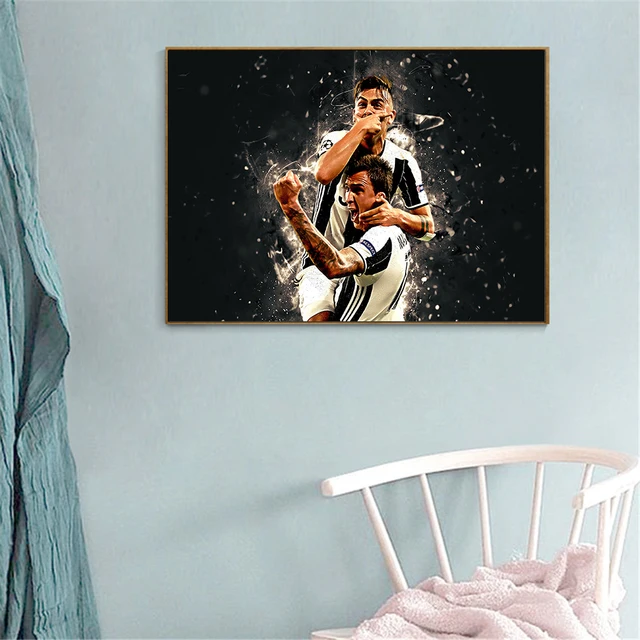 Wall Pictures Canvas Football Player Douglas Costa Mario Mandzukic Paulo Dybala Painting Abstract Art For Living Room Decor Home