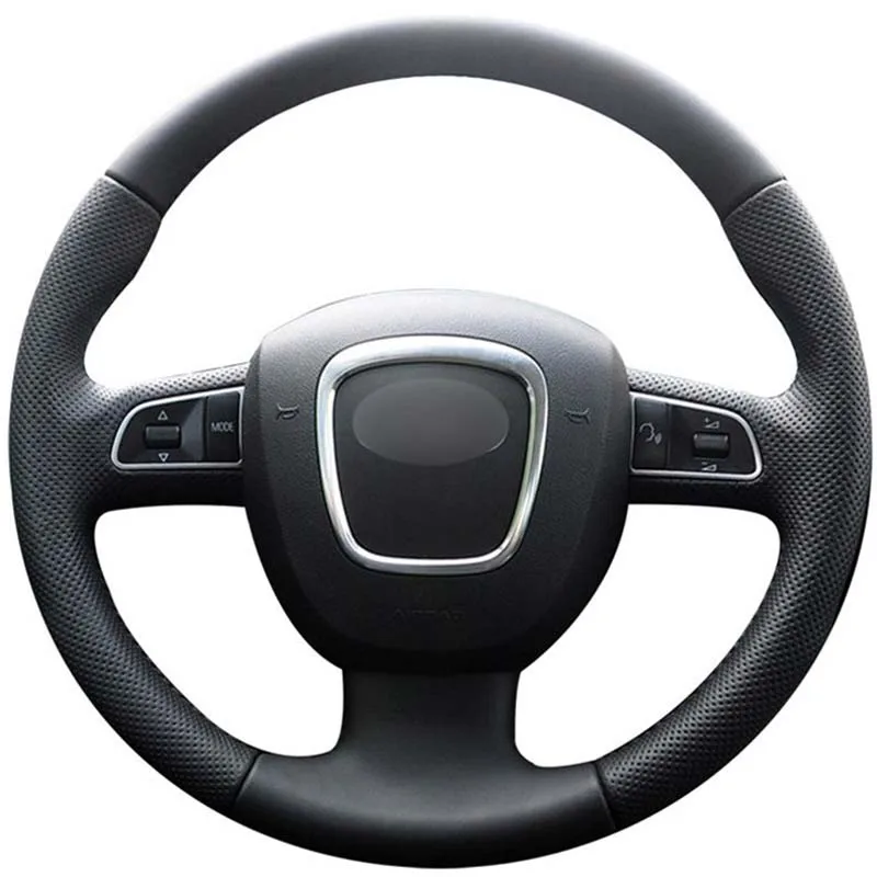

DIY Sewing-on PU Leather Steering Wheel Cover Exact Fit For Audi A4 B8 08-10 A5 08-2010 A6 C6 2007-2011 A3 2008-2013