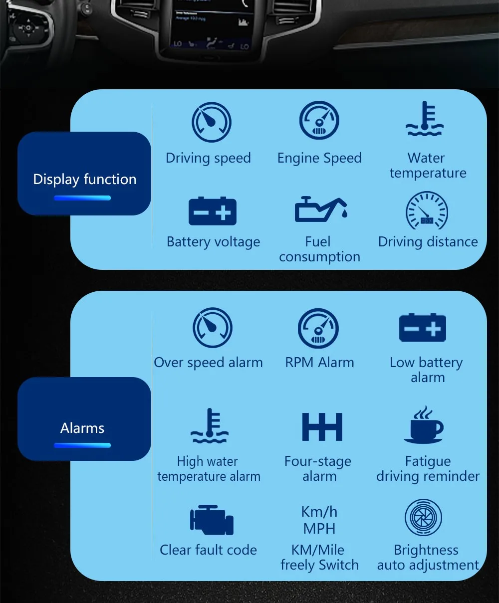 CARPRIE HUD Дисплей автомобильный проектор скорости автомобиля hud лобовое стекло проектор головка OBD2 топливо над скоростью км/ч для Toyota для BMW