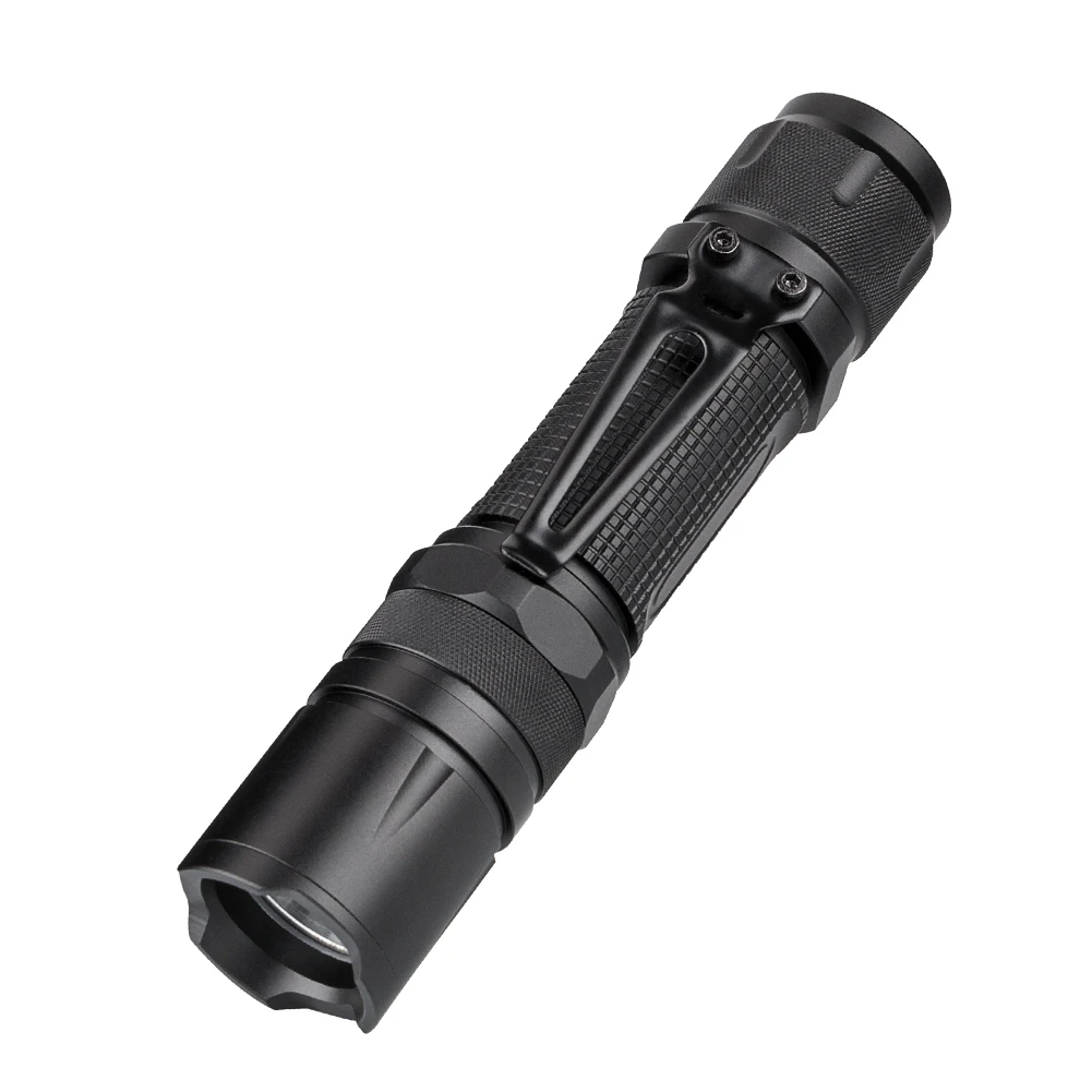 Aluminum Alloy XML-L2 3-Mode Tactical Flashlight LED Clip Flashlight 18650 Battery Climbing Camping Flashlight police flashlights