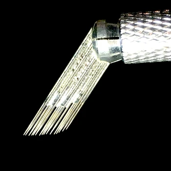 

Free Shipping 50Pcs 3 rows Line 16 Pins Needle Permanent Eyebrow Makeup Needle Blades For Microblading Pen Manual Embroidery