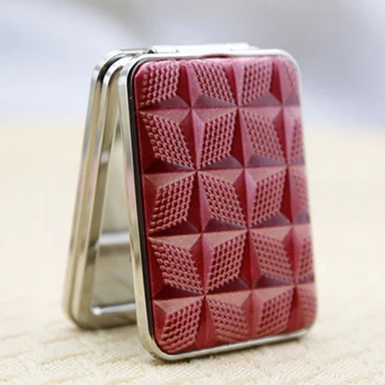 High Quality Makeup Mirrors Shatter-Proof Pocket Mirror Compact Maquillaje Portable and Protective PU Cover Magnifying Mirror