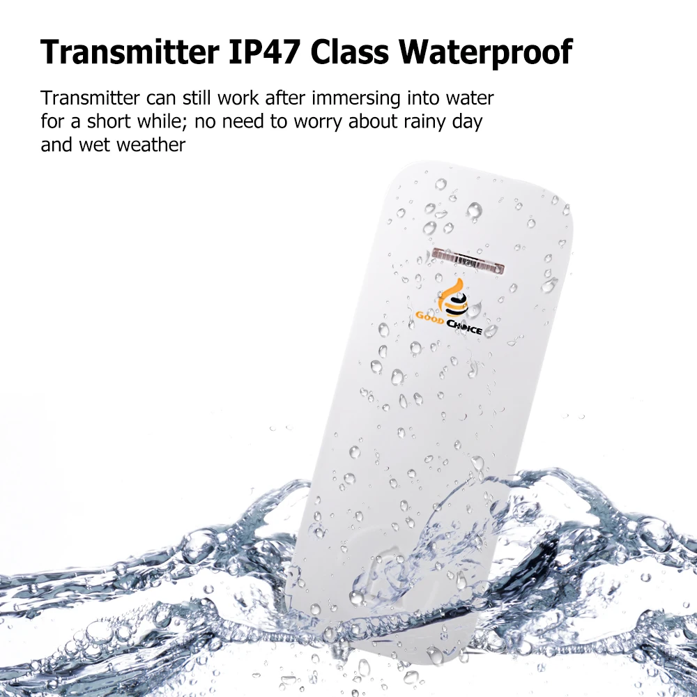 Cena IP47 wodoodporny bezprzewodowy dzwonek do drzwi, dzwonek do drzwi, bateria bez potrzeby, przycisk nadajnika z własnym zasilaniem, odbiornik wtykowy, 32 dzwonki