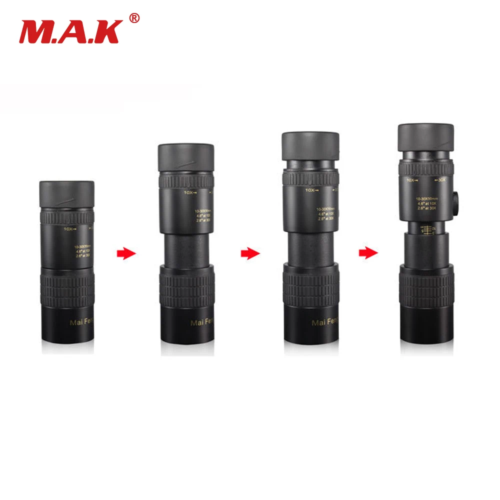 10 30X30 Monocular Zoom Telescope HD Flexible Focus