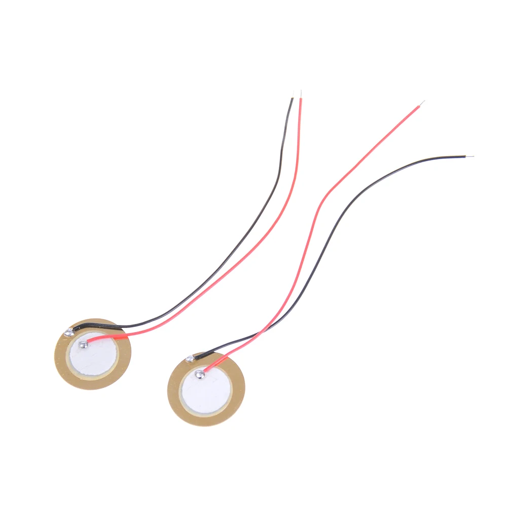 

10PCS 20mm Piezo Ceramic Elements Sounder Sensor Trigger Drum Disc + Wire Copper Piezoelectric Buzzer Copper