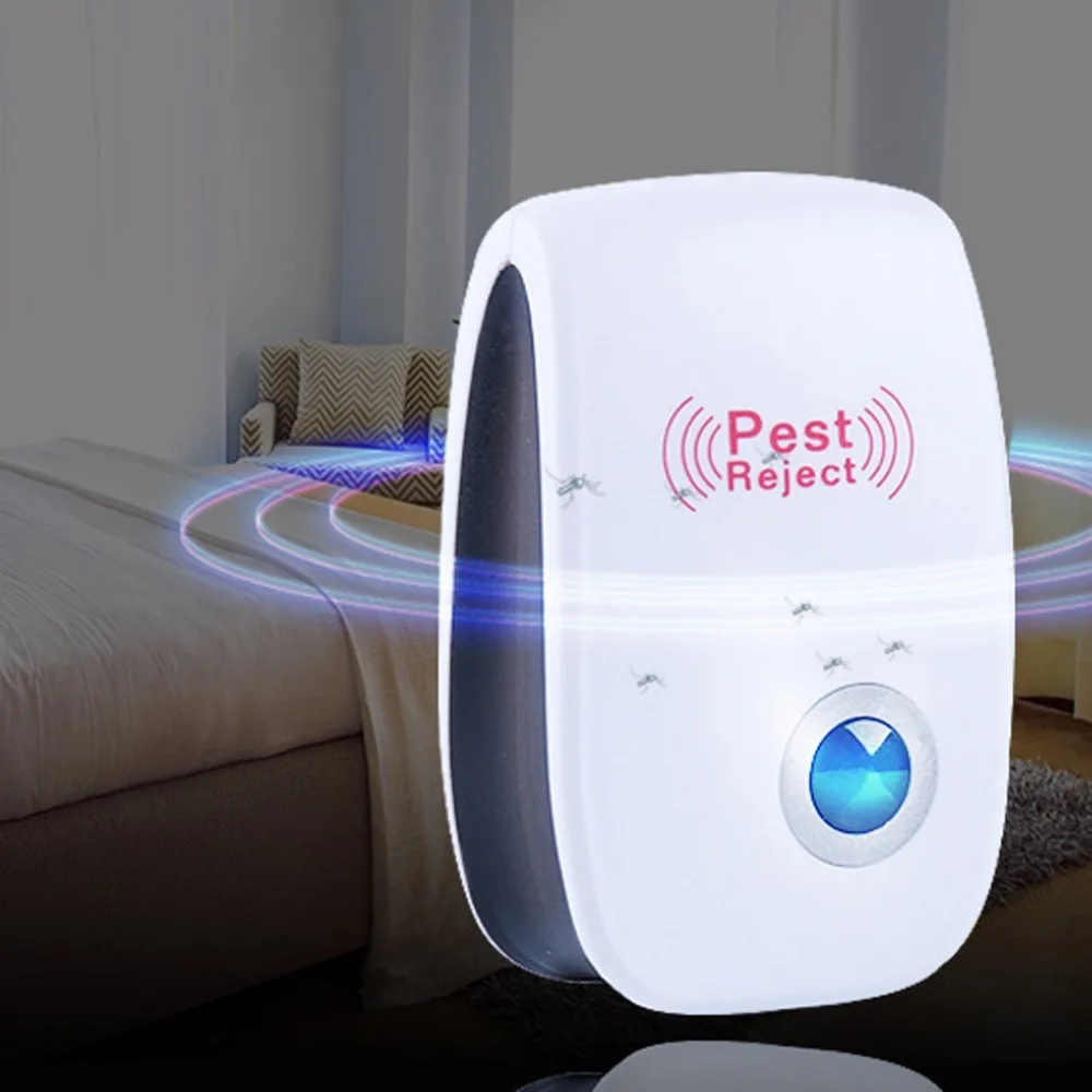 

Electronic Ultrasonic Pest Repellent Anti Mosquito Repeller Killer Machine Hexapod Reject Insect Mouse Rodent Control EU/US Plug