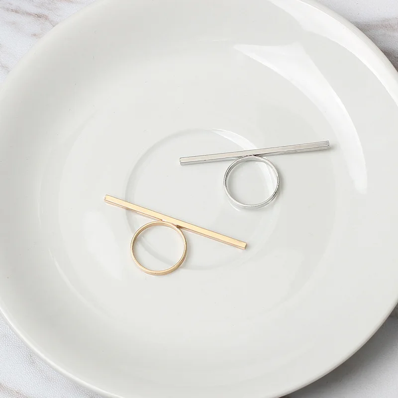 Новое горячее предложение OL женское модное простое длинное кольцо в форме полосы