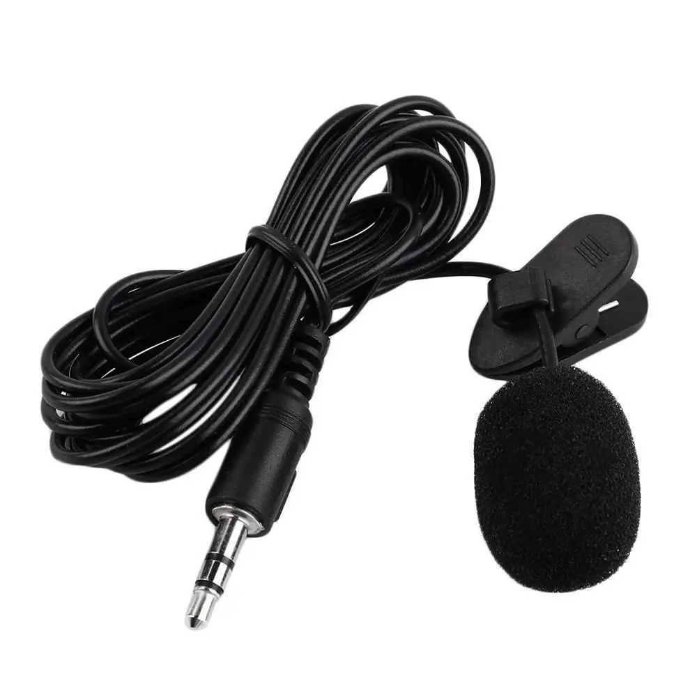 Black Портативный внешний 3,5 мм петличный микрофон Hands-free мини проводной клип-на лацкане петличный микрофон для ПК ноутбука - Цвет: Black