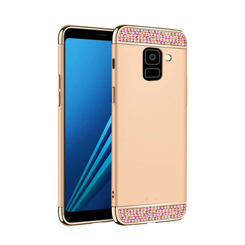 Роскошный Шикарный чехол для телефона 3 в 1 Samsung Galaxy A8 2018 A530 A530F блестящий samsung Plus A730|