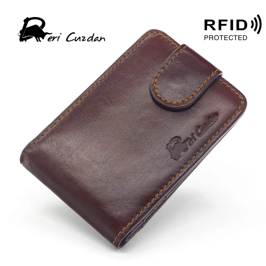 DERI CUZDAN RFID Card Wallet 2017 Fashion Holder Genuine Leather Men Brand Hasp Case Bag Rfid Porte Carte | Багаж и сумки
