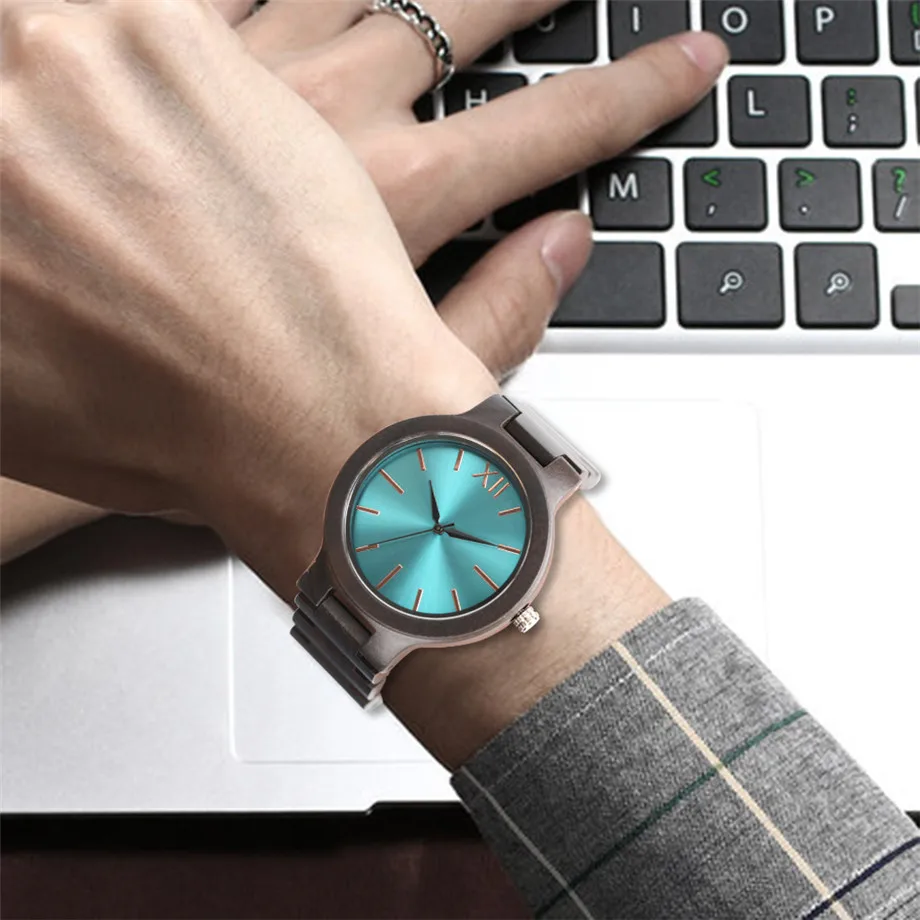 cost-effective wood watch with bracelet clasp
