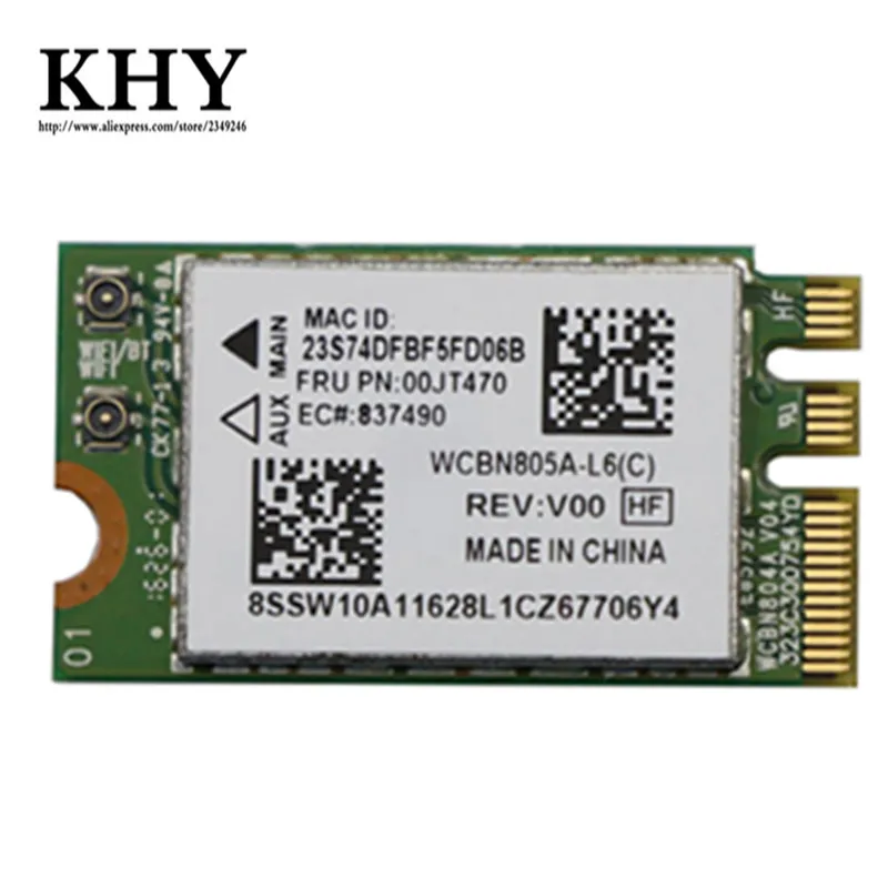 WiFi-карта NFA345 AC + BT4.0 для Lenovo IdeaPad 300 500 B40 B41 B50 B51 G40 G50 G70 S41 U31 U41 Z50 Yoga PN 00JT470 SW10A11628 |