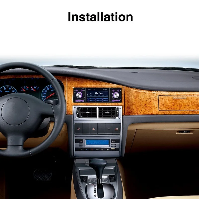 

Auto Radio P5128 Car Radio 12V Bluetooth 4.1" Car Stereo 1 Din FM Aux Input Receiver In-dash SD USB MP3 WMA APP Car Radio Player