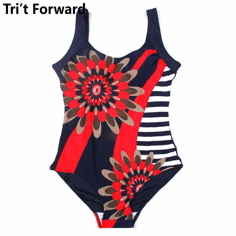 

2017 New One Piece Swim Wear For Women Large Size Swimsuit Floral Bathing Suit Ladies Swimwear Sexy Monokini Backless Beachwear