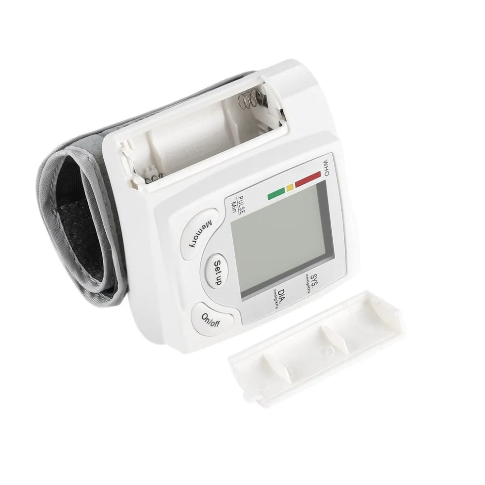 Бытовой автоматический наручные кровяное давление монитор здоровье цифровой ЖК-дисплей пульсометр измерения пульса