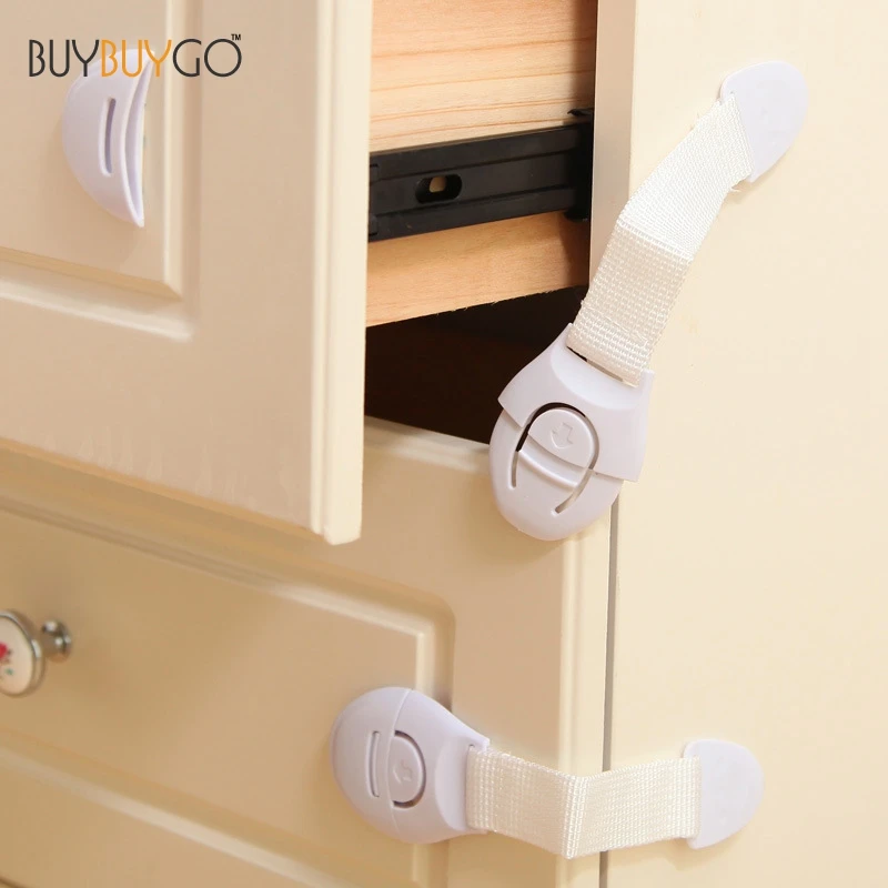 10 Pcs New Cabinet Door Drawers Lock Refrigerator Toilet Lengthened Plastic Safety Locks For Kids Child Lock Baby Safety