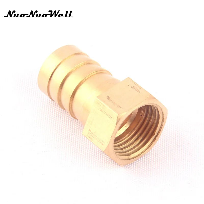 1pcs NuoNuoWell Brass 1/2" 19mm Female Straight Hose Connector Garden Irrigation Watering Pipe