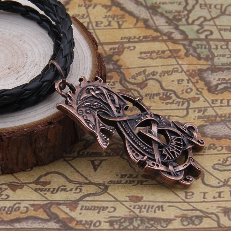 Nordic Vikings Necklace The Scandinavian wolf Amulet pendant Necklace Norse Jewelry Talisman Nordic Vikings Necklace The Scandinavian wolf Amulet pendant Necklace Norse Jewelry Talisman