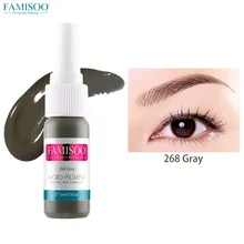 Famisoo серый бровей татуировки перманентные чернила макияж Пигмент 15 мл/бутылка 36 цветов для художника поставка полу Перманентная татуировка
