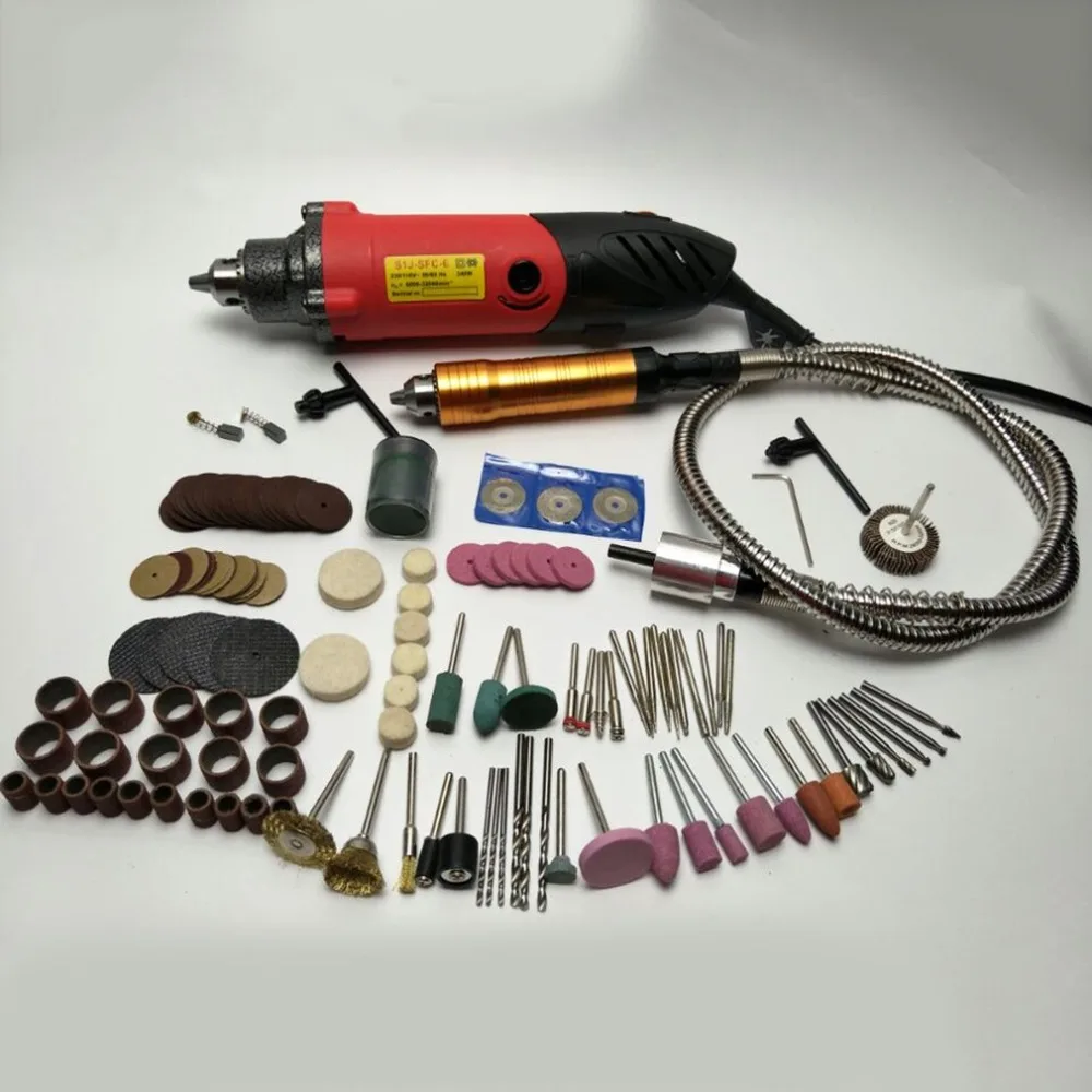 

Mini Electric Grinder Grinding Rotary Tool Kit Pen Drill Tool Removing Drill Machine for Polish Engraving Grinding Set EU Plug