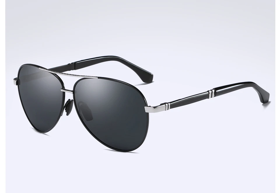 ELITERA поляризованные мужские солнцезащитные очки унисекс стиль металлический HD объектив солнцезащитные очки высокое качество Oculos De Sol Masculino - Цвет линз: black silver gray