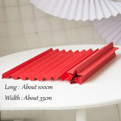 Flone креативный гофрированный бумажный свадебный фон для украшения свадебной сцены макет реквизит оригами волнистая бумага для моделирования оконное искусство - Цвет: Red 1m