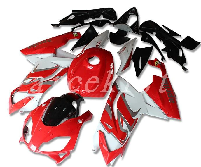 Литья под давлением ABS Полный комплект обтекателя подходит для Aprilia RS125 06 07 08 09 10 11 RS 125 2006 2007 2011 Обтекатели Прохладный красного и белого цвета
